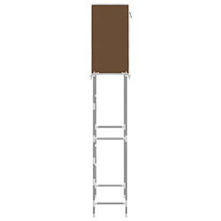 Avis vidaXL Support de rangement 2 niveaux sur toilette Marron 56x30x170 cm