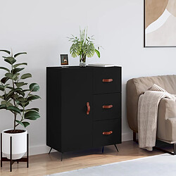 vidaXL Buffet noir 69,5x34x90 cm bois d'ingénierie