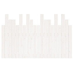 Maison Chic Tête de lit scandinave pour lit adulte,Meuble de chambre murale Blanc 127,5x3x80 cm Bois massif de pin -MN28645 pas cher