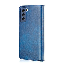 Dg.Ming Etui en PU + TPU Split 2-en-1 détachable bleu pour votre Samsung Galaxy S21 FE