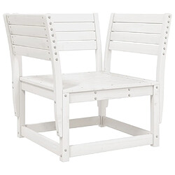 Avis Maison Chic Salon de jardin 5 pcs | Ensemble de Table et chaises | Mobilier d'Extérieur blanc bois massif de pin -GKD98245