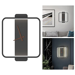 Acheter Horloge Murale Moderne De Lampe à LED Mécanisme De Quartz Silencieux Minimaliste, Carré Noir De Décor à La Maison