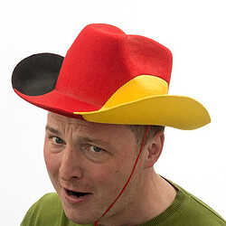 Totalcadeau Chapeau de cowboy aux couleurs de l’Allemagne - Supporter pas cher