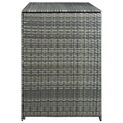 Avis vidaXL Abri de poubelle double Résine tressée Anthracite 148x77x111cm