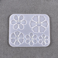 5 pièces Moules en Résine Mignon Fleurs Moule En Silicone Cristal Floral Moule pour Bijoux Pendentif Charmes Faisant DIY Boucle D'oreille, collier, pas cher