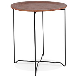 Acheter Alterego Table d'appoint design 'TSUNAMI' noire style industriel