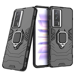 Htdmobiles Coque pour Xiaomi Poco F5 Pro 5G / Redmi K60 / K60 Pro - housse etui rigide anti choc + verre trempe - NOIR