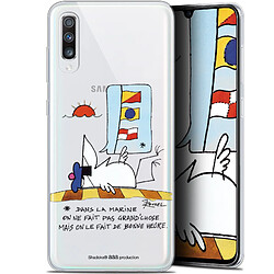 Caseink Coque Pour Samsung Galaxy A70 (6.7 ) [Gel HD Collection Les Shadoks ? Design La Marine - Souple - Ultra Fin - Imprimé en France]