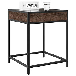 Acheter vidaXL Table de chevet avec LED infini chêne marron 40x40x51 cm