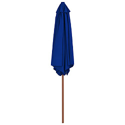 Avis ComfortXL Parasol D'extérieur Avec Mât En Bois Bleu 270 Cm