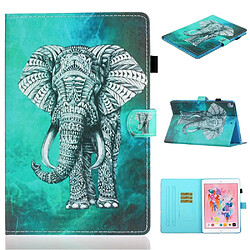 Etui en PU impression élégante l'éléphant pour votre Apple iPad 10.2 (2019)