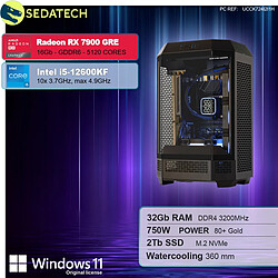 Sedatech PC Gamer Tower • Intel i5-12600KF • RX 7900 GRE • 32Go RAM • 2To SSD M.2 • Windows 11