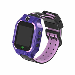 Enfants Montre Intelligente Téléphone Enfants Gps Tracker Sos Écran D'Alarme Anti-Perte Réveil Numérique Montre Violet