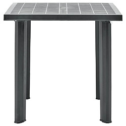 Maison Chic Table de jardin | Table d'extérieur Anthracite 80x75x72 cm Plastique -GKD48561