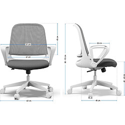 Sense7 Sopty chaise de bureau ergonomique, fauteuil de bureau avec fonction bascule, Office Chair réglable en hauteur, blanc pas cher