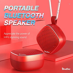 Universal Mini haut-parleur sans fil Bluetooth Puissant haut-parleur extérieur Haut-parleur portable Haut-pareil subwoofer système | Haut-parleurs portables (rouge)