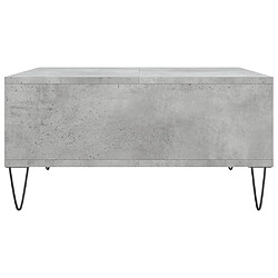 Acheter vidaXL Table basse gris béton 60x60x30 cm bois d'ingénierie