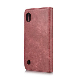 Avis Wewoo Housse Coque Etui en cuir Crazy Horse Texture Flip détachable magnétique avec support et fentes pour cartes et portefeuille Galaxy A10 Rouge