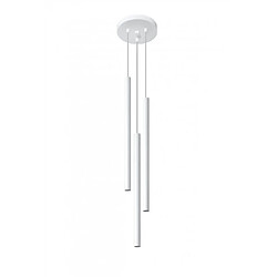 Luminaire Center Suspension Pastelo Acier blanc 3 ampoules 100cm