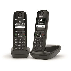 Téléphone sans fil duo dect noir - as690duonoir - GIGASET 