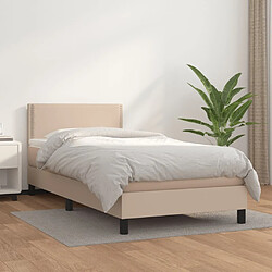 Maison Chic Lit Adulte - Lit simple Lit à sommier tapissier avec matelas moelleux - Meuble de Chambre - Cappuccino 100x200 cm -MN64975