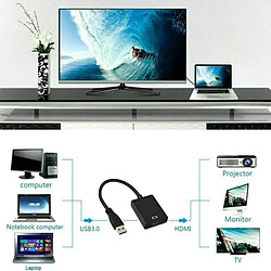 Universal HD 1080P USB 3.0 à HDMI Câble vidéo Adaptateur Convertisseur PC Ordinateur portable TV Ordinateur