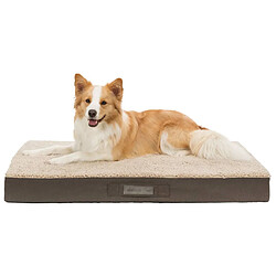 TRIXIE Matelas d'animaux de compagnie 100x65 cm Marron foncé et beige