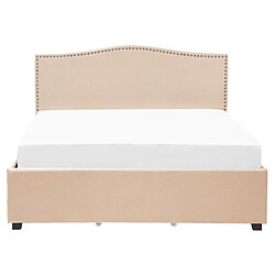 Acheter Beliani Lit double en tissu beige avec coffre 160 x 200 cm MONTPELLIER