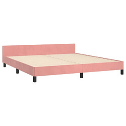 Acheter Maison Chic Lit adulte - Cadre Structure de lit avec tête de lit Contemporain Rose 180x200 cm Velours -MN44577