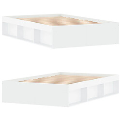 Acheter Maison Chic Lit adulte - Lit simple Cadre de lit,Structure du lit Contemporain blanc 120x200 cm -MN32902