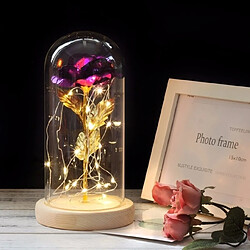 Wewoo Guirlande LED Simulation Roses Lights Couverture en verre Décorations Artisanat Cadeaux Saint Valentin Violet