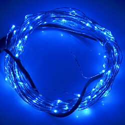 Wewoo Guirlande 10m 12V 6W 500LM SMD-0603 LED fil d'argent Light Festival lampe / décoration bande de lumière, lumière bleue