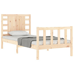 Avis vidaXL Cadre de lit sans matelas 90x200 cm bois de pin massif