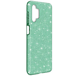 Avizar Coque Samsung Galaxy A32 Paillette Amovible Silicone Semi-rigide Vert