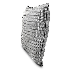 Coussin avec Rembourrage ZigZag Breda Kuatéh Noir et Blanc 60x60 cm