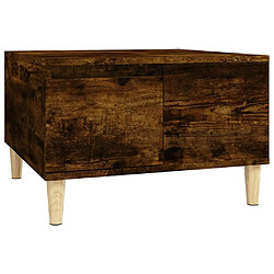 vidaXL Table basse chêne fumé 55x55x36,5 cm bois d'ingénierie