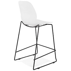 Acheter Alterego Tabouret snack mi-hauteur 'BERLIN MINI' blanc empilable moderne