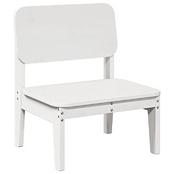 vidaXL Chaise de jardin blanc 60x52,5x72 cm bois de pin massif