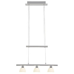 Brilliant (Lighting) Suspensions a 3 lumières ajustable en hauteur TONJA 3x5W LED intégrée CHROME BLANC