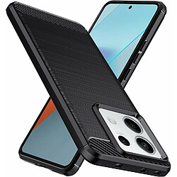 Xeptio Coque protection noire style Carbone pour Xiaomi Redmi Note 13 Pro 5G souple Antichoc