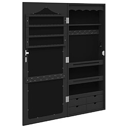 Acheter vidaXL Armoire à bijoux avec miroir murale noir 37,5x10x90 cm