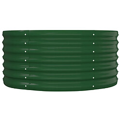 Avis vidaXL Lit surélevé de jardin Acier enduit de poudre 152x80x36 cm Vert