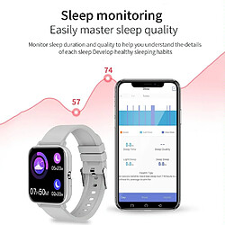 Acheter Yonis Montre Intelligente Gris Suivi Santé Bluetooth