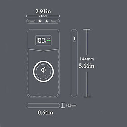 Universal Banque d'alimentation du chargeur sans fil portable YYH (4000mh) avec 2 entrées et 2 sorties pas cher