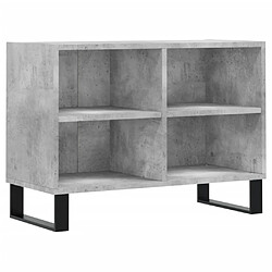 vidaXL Meuble TV gris béton 69,5x30x50 cm bois d'ingénierie