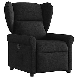 vidaXL Fauteuil inclinable Noir Tissu