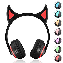 Yonis Casque Audio Bluetooth Oreilles De Chat Lumineux