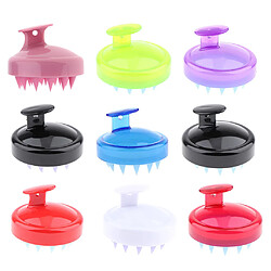 Silicone Shampooing pour la douche Gel douche Corps Pellicules Masseur pour cuir chevelu rose clair pas cher