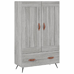 vidaXL Buffet haut sonoma gris 69,5x31x115 cm bois d'ingénierie