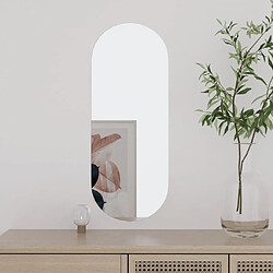 Maison Chic Miroir mural | Miroir Décoration pour Maison Salle de Bain 20x50 cm Verre Ovale -GKD18515